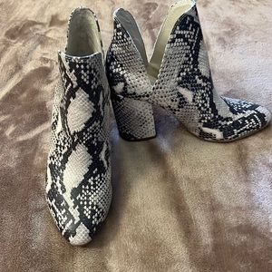 Steve Madden snakeskin booties